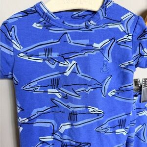 Baby Gap Shark Print boys summer matching set 6–12M